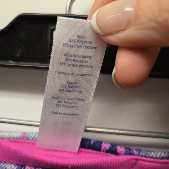 Ivivva by Lululemon Girls Leggings sz 12 Tie Dye Colorful Pink Purple Blue Yoga - Picture 7 of 8